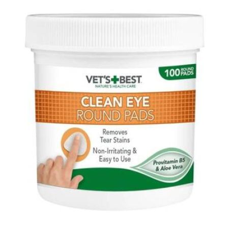 Vet's Best Kedi ve Köpekler İçin Aloe Vera Özlü Göz Temizleme Pedi 100'lü