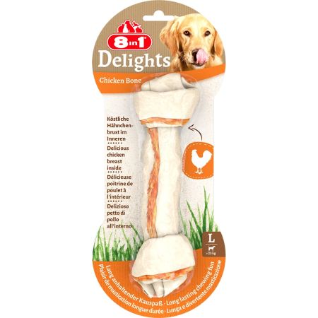 8in1 Delights Bones L Tavuklu Köpek Ödül Kemiği 85 gr