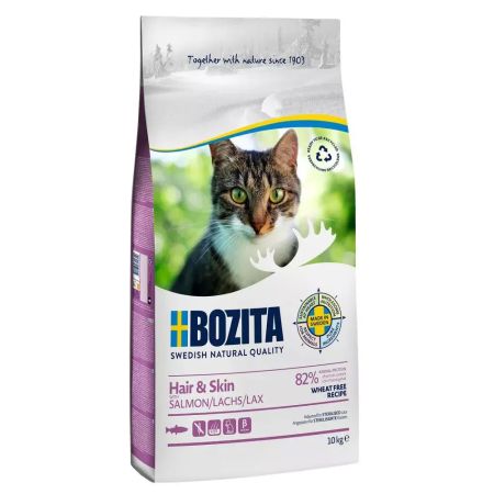 Bozita Hair Skin Tüy Sağlığı Destekleyici Tahılsız Somonlu Kedi Maması 10 KG