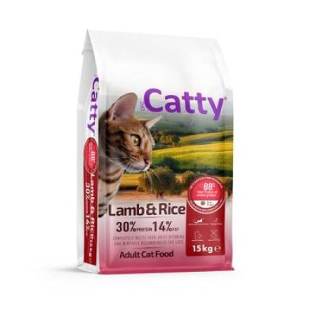 Catty Kuzulu ve Pirinçli Yetişkin Kedi Maması 15 Kg