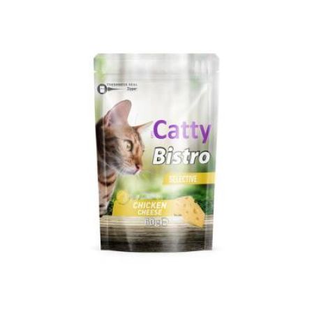 Catty Bistro Seçici Kediler İçin Tavuklu ve Peynirli Kedi Ödül Maması 60 Gr