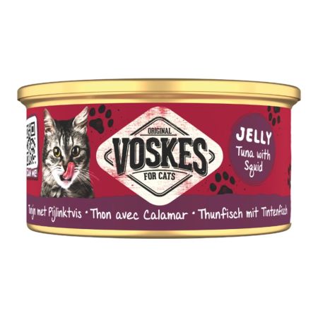 Voskes Jöle İçinde Ton Balığı ve Kalamarlı Yetişkin Kedi Konservesi 85 gr