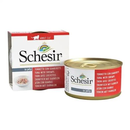 Schesir Jöle İçinde Ton Balıklı Ve Karidesli Yetişkin Kedi Konservesi 85 g