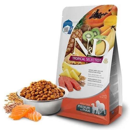 N&D Tropical Somonlu Ve Tropikal Meyveli Yetişkin Köpek Maması 10 Kg