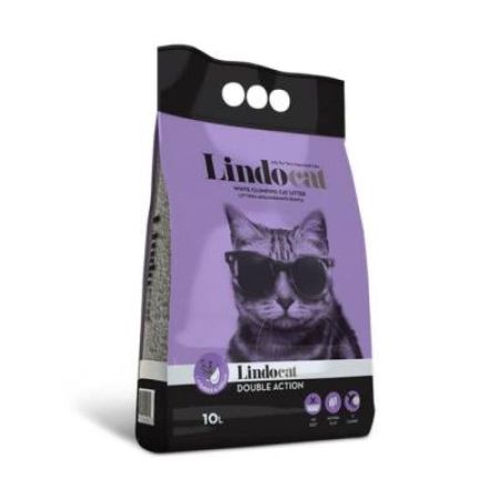 Lindocat Double Action Argan Yağı ve Lavanta Kokulu İnce Taneli Bentonit Kedi Kumu 10 Lt