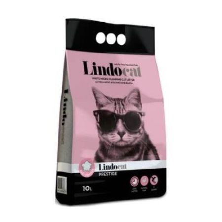 Lindocat Prestige Bebek Pudra Kokulu Topaklanan İnce Taneli Bentonit Kedi Kumu 10 Lt