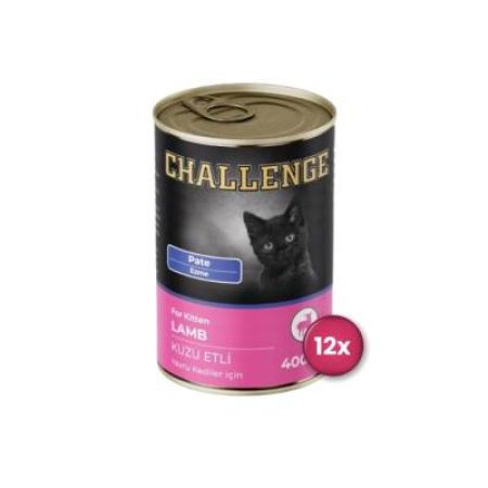 Challenge Pate Kuzu Etli Yavru Kedi Konservesi 400 gr X 12 Adet