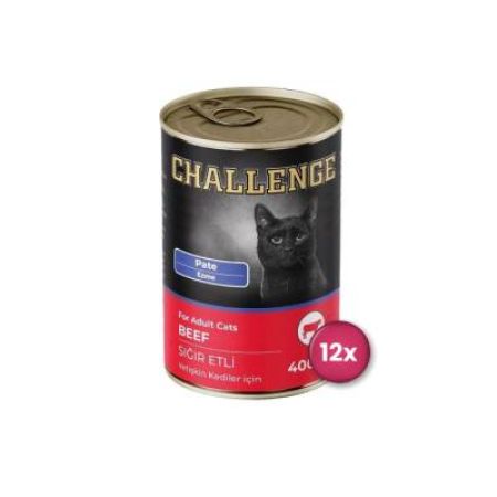 Challenge Pate Sığır Etli Yetişkin Kedi Konservesi 400 Gr X 12 Adet
