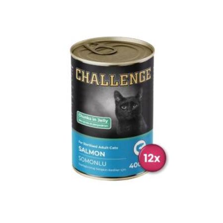 Challenge Somonlu Kısırlaştırılmış Yetişkin Kedi Konservesi 400 Gr X 12 Adet