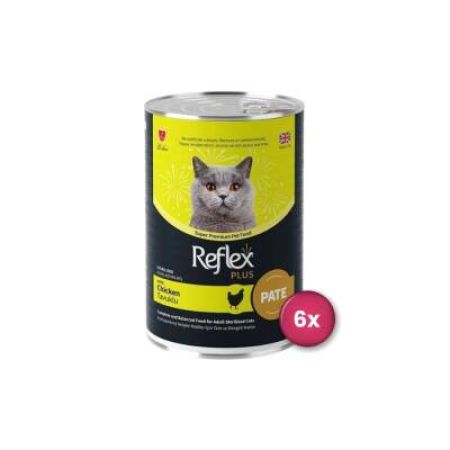 Reflex Plus Pate İçinde Et Parçacıklı Tavuklu Kısırlaştırılmış Kedi Konservesi 395 Gr X 6 Adet
