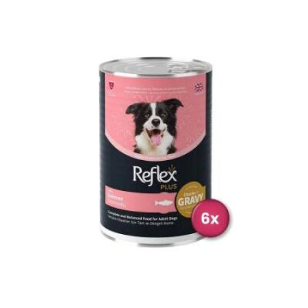 Reflex Plus Sos İçinde Somonlu Yetişkin Köpek Konservesi 400 Gr X 6 Adet