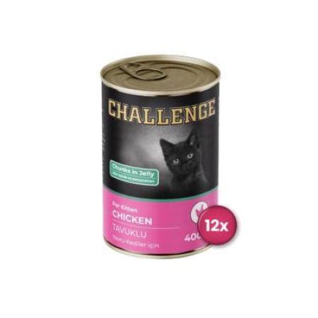 Challenge Tavuklu Yavru Kedi Konservesi 400 Gr X 12 Adet