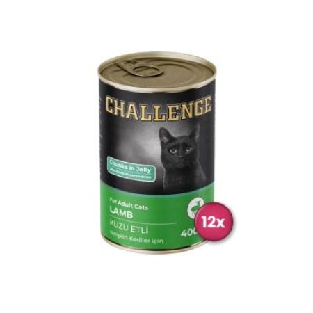Challenge Kuzu Etli Yetişkin Kedi Konservesi 400 Gr X 12 Adet
