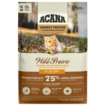 Acana Wild Prairie Tavuklu ve Göl Balıklı Tahılsız Kedi Maması 4,5 kg