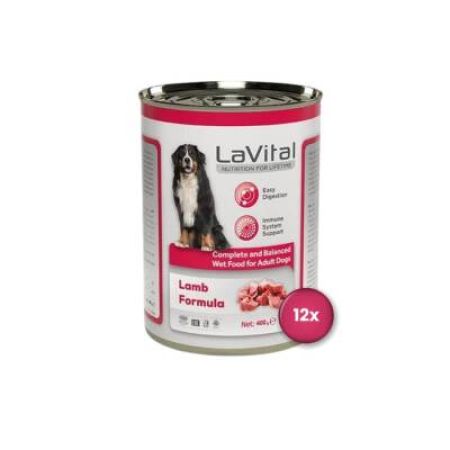 LaVital Adult Kuzulu Bağışıklık Sistemi Destekleyici Yetişkin Köpek Konservesi 400 gr X 12 adet