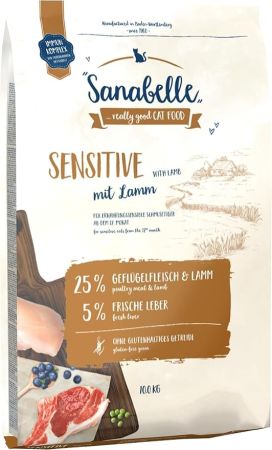 Sanabelle Sensitive Glutensiz Kuzu Etli Kedi Maması 8 kg