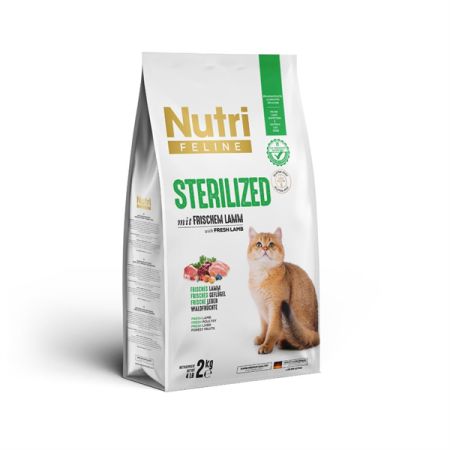 Nutri Feline Adult Sterilised Kısırlaştırılmış Kuzulu Yetişkin Kedi Maması 2 kg