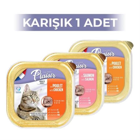 Plaisir Karışık Yaş Kedi Maması 100 gr 1 Adet