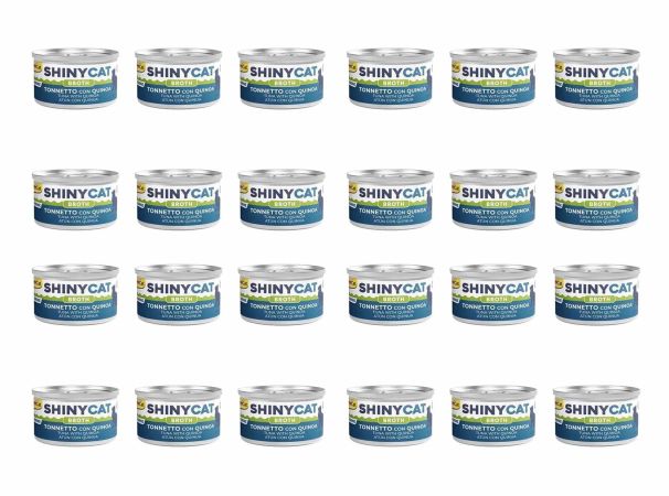 GimCat Shinycat Broth Kinoalı Ton Balıklı Konserve Kedi Maması 70 Gr (24 Adet)