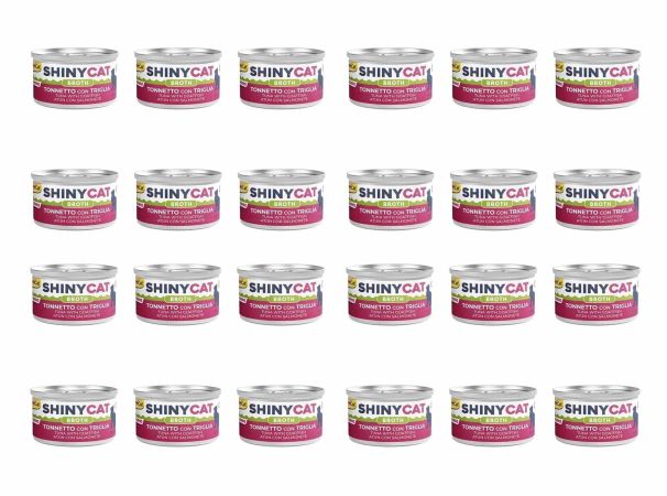 GimCat Shinycat Broth Barbun Balıklı Ton Balıklı Konserve Kedi Maması 70 Gr (24 Adet)