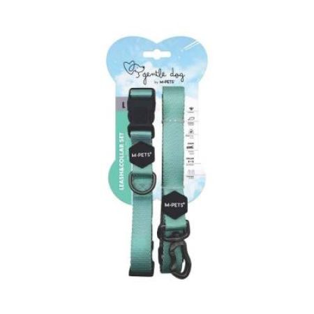 M-Pets Gentle Köpek Boyun Tasması ve Gezdirme Kayışı Seti Yeşil L