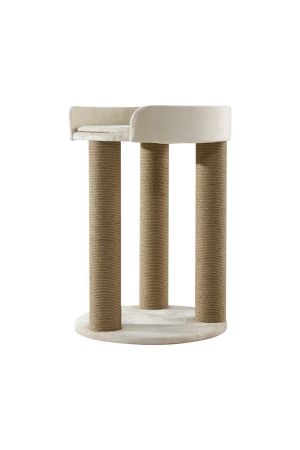 Woolart Nando Lüks Kedi Tırmalama Ve Dinlenme Alanı Krem