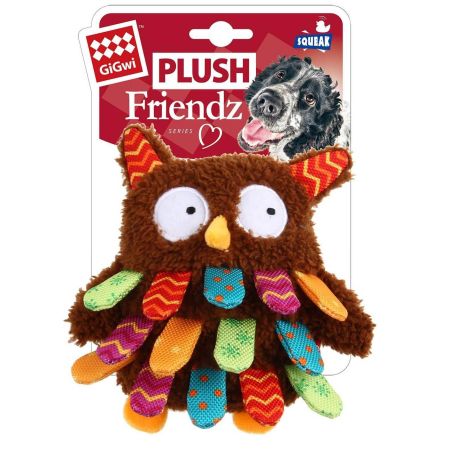 Gigwi Plush Friendz Peluş Baykuş Köpek Oyuncağı 13 cm