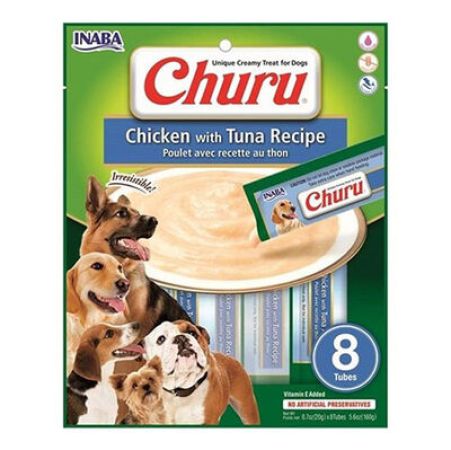 Inaba Ciao Churu Ton Balıklı ve Tavuklu Tamamlayacı Köpek Ödül Maması 8 x 20 Gr
