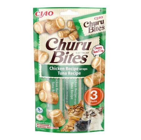 Inaba Ciao Churu Bites Tavuk Sargılı ve Ton Balıklı Kedi Ödül Maması 3 x 10 Gr