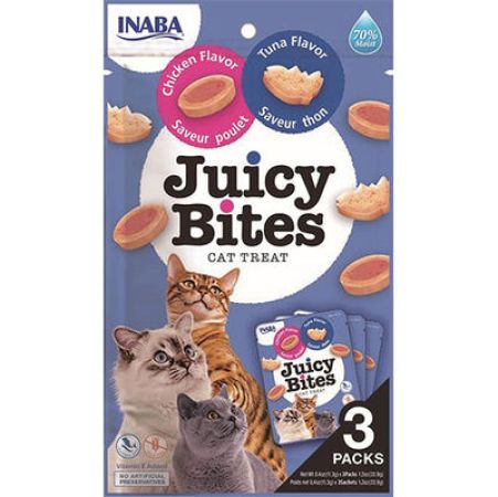 Inaba Ciao Juicy Bites Tavuklu ve Tuna Balıklı Kedi Ödül Maması 3 lü Paket