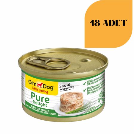 Gimdog Pure Delight Köpek Maması Tavuklu Kuzu Etli  150 g (18 Adet)