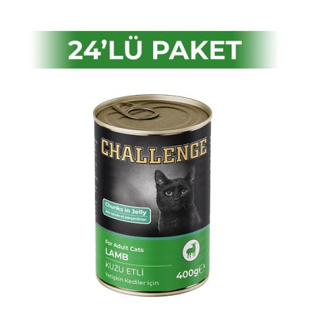Challenge Kuzu Etli Yetişkin Kedi Konservesi 400 gr 24 Adet