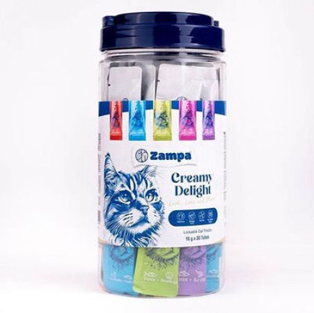 Zampa Creamy Delight Kedi Krema Ödül Maması 30 lu Paket (16 gr x 30 Adet)