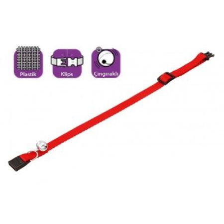 Karlie Çıngıraklı Kırmızı Kedi Boyun Tasması