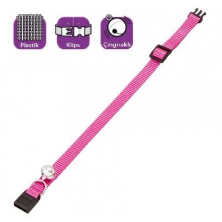 Karlie Çıngıraklı Pembe Kedi Boyun Tasması