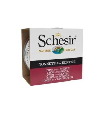 Schesir Jelly Pouch Ton Balıklı ve Sinarit Balıklı Yetişkin Kedi Konservesi 85 gr