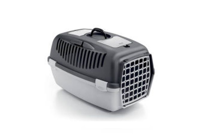 Stefanplast Gulliver 2 Kedi ve Küçük Irk Köpekler için Taşıma Çantası Siyah/Gri 55x36x35cm