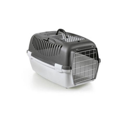 Stefanplast Gulliver 3 Üstten Açılır Metal Kapılı Kedi ve Köpek Taşıma Çantası Gri 61x40x38cm