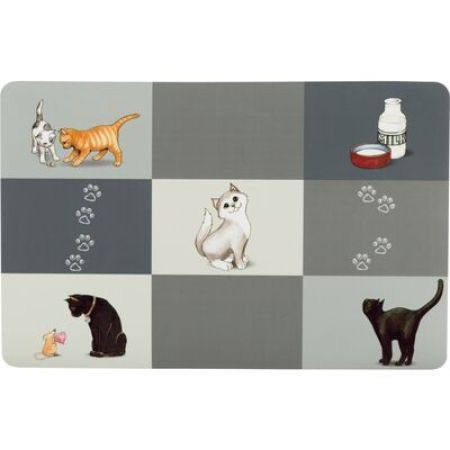 Trixie Kedi Mama ve Su Kabı Servisi, 44x28 cm Gri