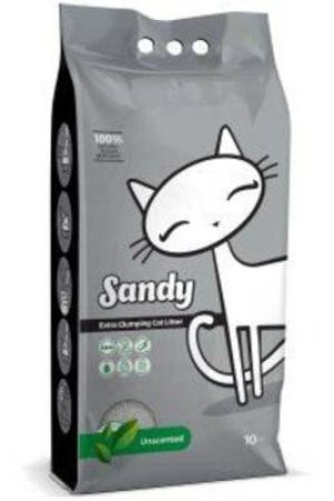 Sandy Uncented Extra Topaklanan Kokusuz Bentonit Kedi Kumu 10 lt
