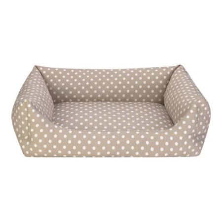 Pet Comfort Uniform Bej Puantiyeli Köpek Yatağı L 70x60cm