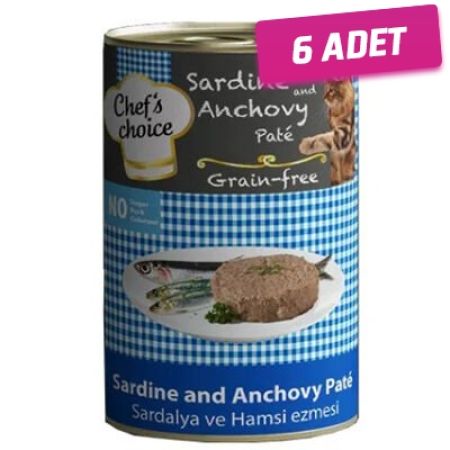 Chefs Choice Kıyılmış Sardalya ve Hamsili Yetişkin Konserve Kedi Maması 400 Gr - 6 Adet