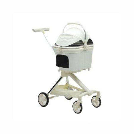 EuroDog Katlanabilir Köpek Arabası Beyaz 66x52x110 cm