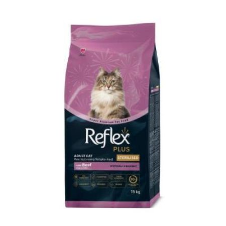 Reflex Plus Biftekli Kısırlaştırılmış Yetişkin Kedi Maması 15 kg