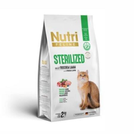 Nutri Feline Kuzulu Tahılsız Kısırlaştırılmış Yetişkin Kedi Maması 2 kg
