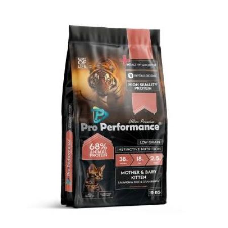 Pro Performance Ultra Premium Mother&Baby Somonlu ve Pirinçli Anne Yavru Kedi Maması 15 kg