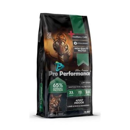 Pro Performance Ultra Premium Indoor Kuzulu ve Pirinçli Yetişkin Kedi Maması 15 kg