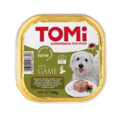 Tomi Köpek Yaban Hayvanlı Pate Alüminyum Yaş Mama 300gr (pate)