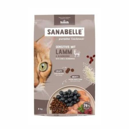 Sanabelle Sensitive Kuzu Etli Yetişkin Kedi Maması 8 kg