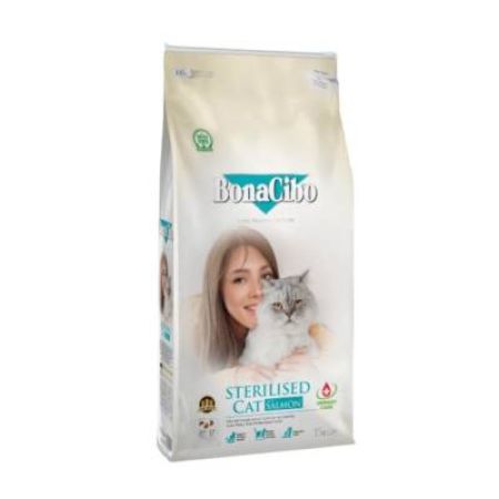 BonaCibo Light Sterilised Somonlu Kısırlaştırılmış Yetişkin Kedi Maması 15 kg